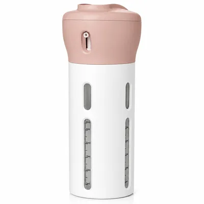 Dispenser Portátil de Viagem com Frascos Giratórios | 4 em 1