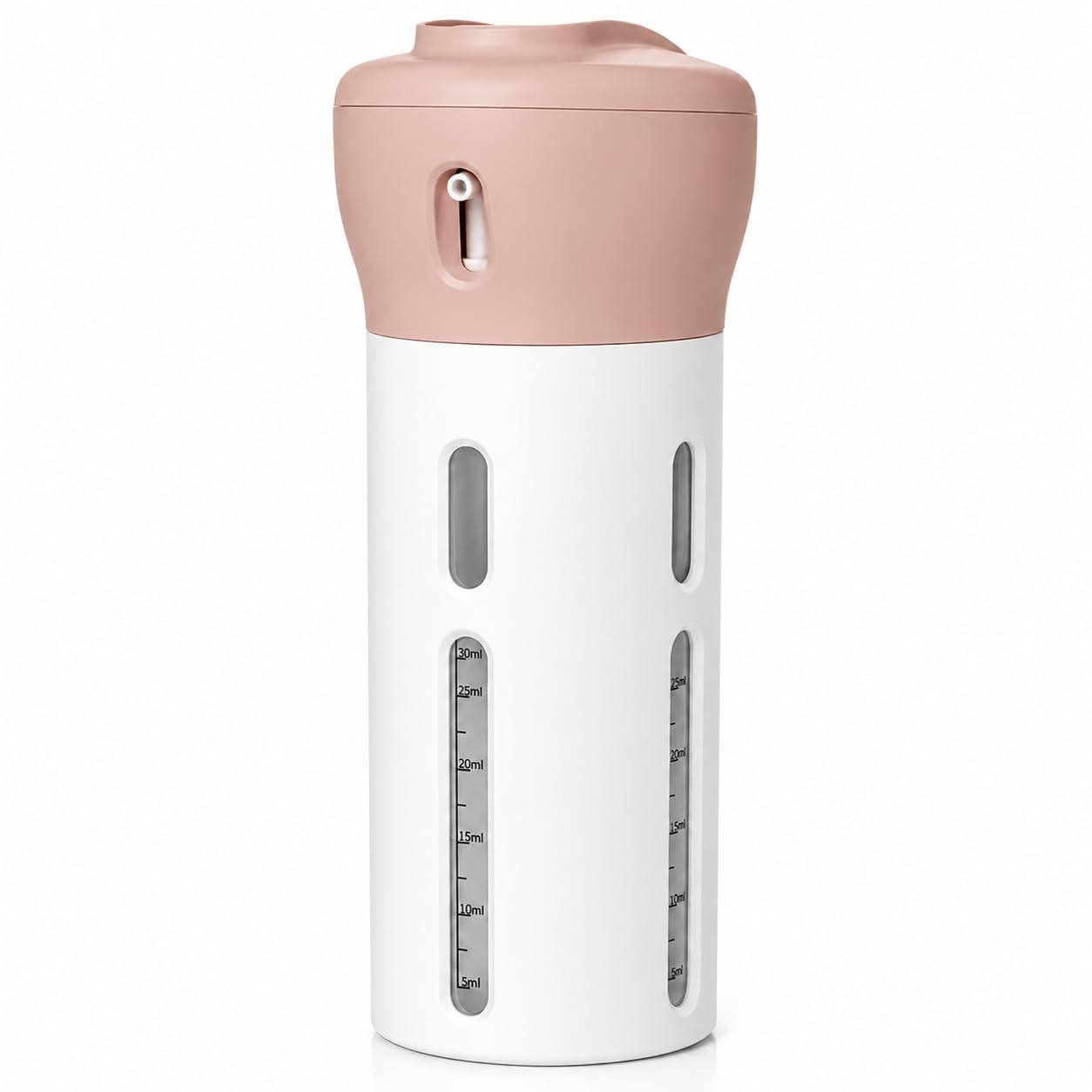 Dispenser Portátil de Viagem com Frascos Giratórios | 4 em 1