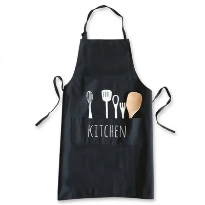 Avental com Bolso Frontal Impermeável PVC e Poliéster Antimanchas Estampado Ajustável para Cozinha Restaurante Churrasco