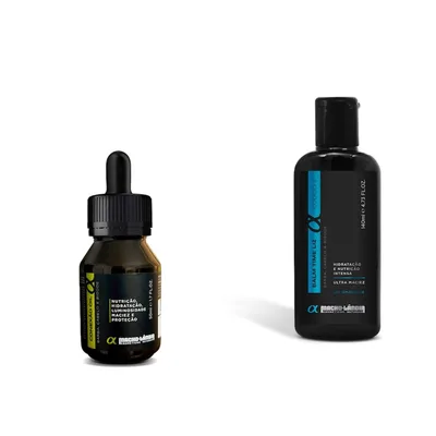 Kit Macho-lândia Óleo e Bálsamo para Barba Time Liz | Hidratação Intensa, Nutrição Intensa, Balm para Barba