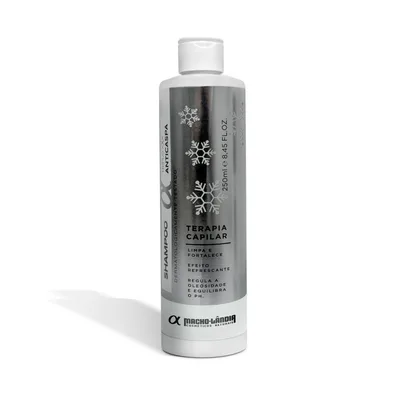 Shampoo Anticaspa Barba e Cabelo Ice 250 ml, Macholandia | Terapia Capilar, Efeito Refrescante Mentolado, Para Cabelo e Barba