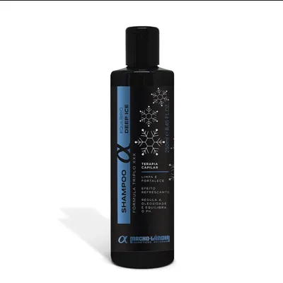 Shampoo Triplo XXX Deep Ice Mentolado Cabelo e Barba 250ml, Macholândia | Terapia Capilar