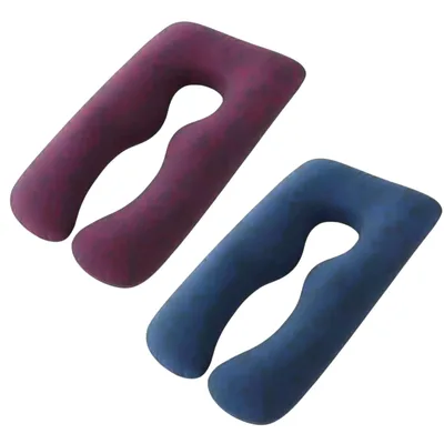 Travesseiro de Corpo para Gestante em Formato U, Micropercal 200 Fios, Cinza, 120x60cm, Ergonômico, Macio, Suporte para Gravidez e Amamentação Cores Aleatórias Neutras.