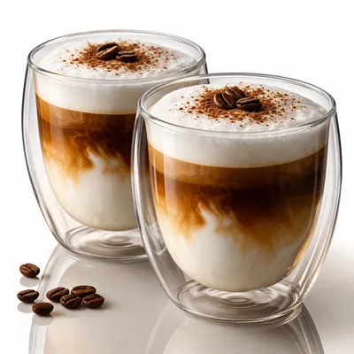 Kit 2 Copos de Vidro Parede Dupla 260ml Borossilicato Premium – Copo Térmico para Café, Cappuccino e Chá | Maior Capacidade, Isolamento Térmico e Design Moderno