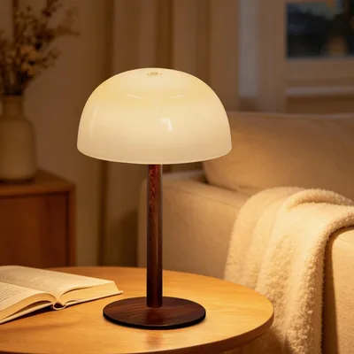 Luminária de Mesa Abajur Recarregável 10000mAh,Abajur Cogumelo Sem Fio | 3 Cores de Luz, Touch, Brilho Ajustável e IP65, Portátil, Luz Noturna para Quarto Infantil,Jardim, Varanda, Pátio e Quarto