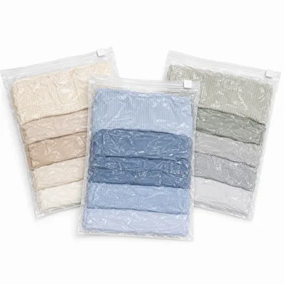Kit com 3 Sacos a Vácuo 40 x 60 cm Reutilizáveis para Roupas e Viagem | Vedação hermética comprime cobertores e toalhas economiza espaço no armário e protege contra mofo umidade e odores