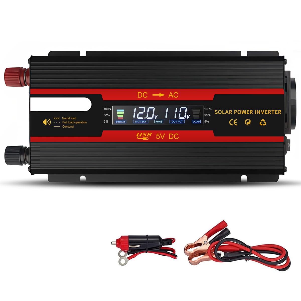 Inversor 12V&24v Para 220V, 1200W, Para Carro, Motorhome e Camping