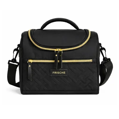 Bolsa Térmica Premium Lancheira Marmita Impermeável com Alça Ajustável Grande para Trabalho Academia Faculdade e Escolar, Lancheira Termica (Preto)
