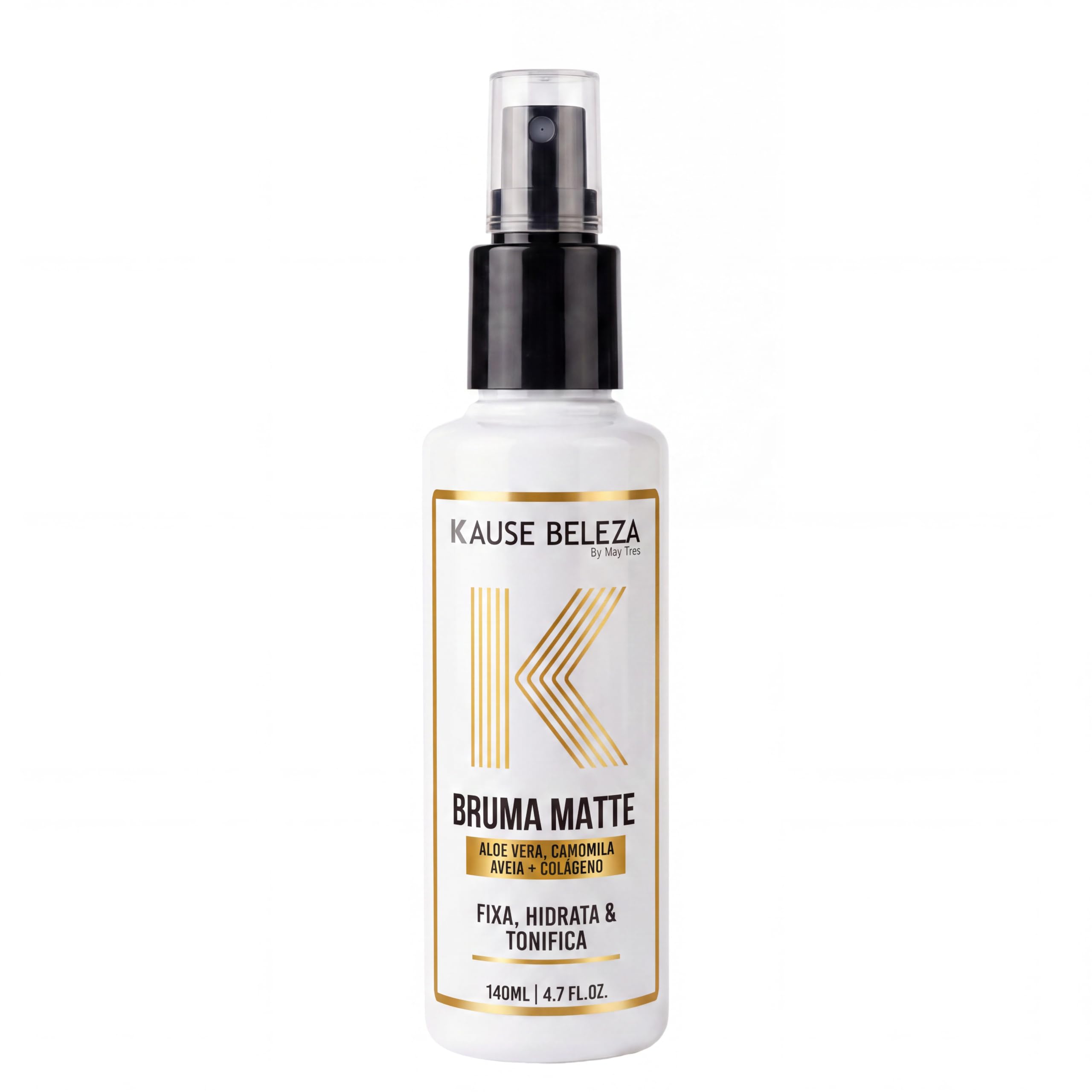 Bruma Fixadora Matte Facial – Controle da Oleosidade, Efeito Matte Natural e Fixação da Maquiagem, 140ml .KAUSE BE