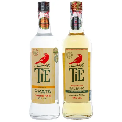 Cachaça Tie Prata + Balsamo 700ml 42% Premiada Certificada