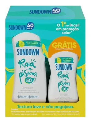 Sundown Protetor Solar FPS50 Kit 2 Unidades 200ml + 100ml