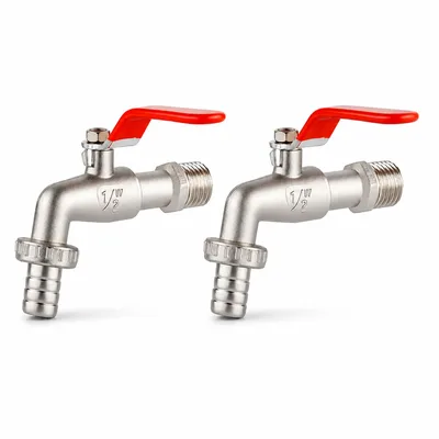 Kit 2 Torneiras Esfera ½″ x ¾″ para Jardim, Tanque ou Área Externa – Alta Durabilidade, Acionamento ¼ Volta, Acabamento Prateado