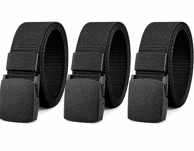 Kit 3 Cintos Táticos Militares Ajustáveis Fivela Automática | 120 cm x 4 cm, Elastano e Poliéster, Uso Militar e Camping, Ajustável, Airsoft e Trilha