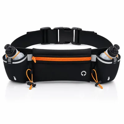 Cinto de Hidratação para Corrida com Suporte para Garrafinhas | Pochete Esportiva, Uso em Corrida, Suporte de Garrafas, Design Compacto, Fácil Acesso
