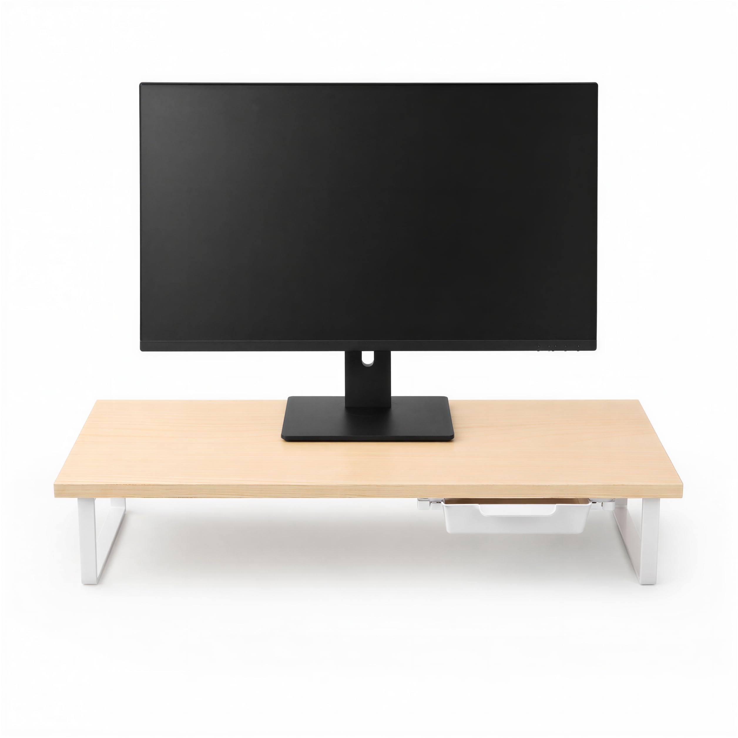 Gshield Suporte de Mesa Resistente Stand Desk Armor com Gaveta Integrada para Monitor até 32", Madeira