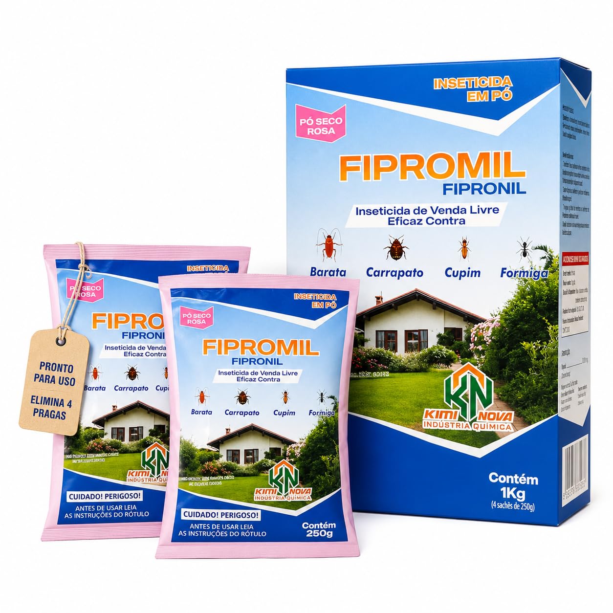 Fipromil Inseticida Pó venda livre, Mata Barata, cupim, Formiga, Pulga e Carrapato