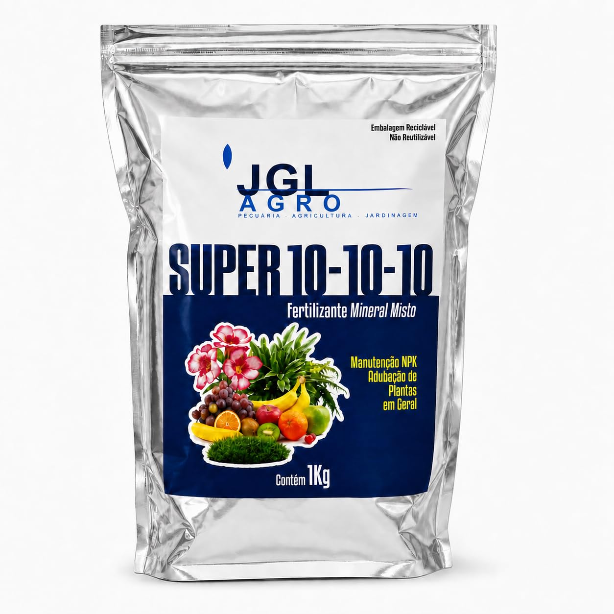 JGL-AGRO Super 10-10-10 1kg Fertilizante NPK Granulado para Plantas e Vasos | Três nutrientes em uma fórmula equilibrada para a manutenção das plantas