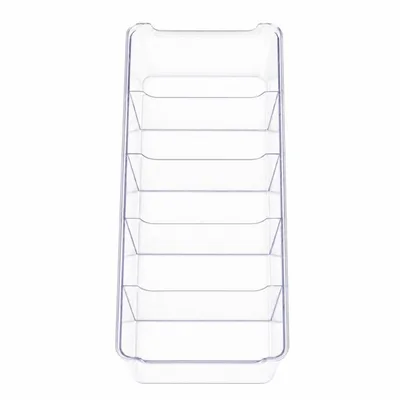 Kit com 6 organizadores em acrílico injetado 5 divisórias 29x12x5,5cm, para gavetas, meias e roupa de bebê