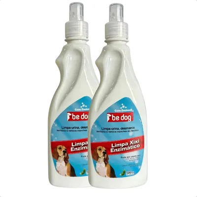 Kit 2 Limpa Xixi Enzimático Be Dog Cães 500ml Removedor de Odor Spray
