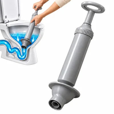 Desentupidor Sanitário Pressão Vaso Banheiro Direcionador 45cm | Borracha Reforcada Higienico Duravel Privada Ventosa Limpeza Entupimento Banheiro Desentupir