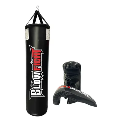 Saco De Box 90 Cm Profissional + Luva Bate Saco Preto