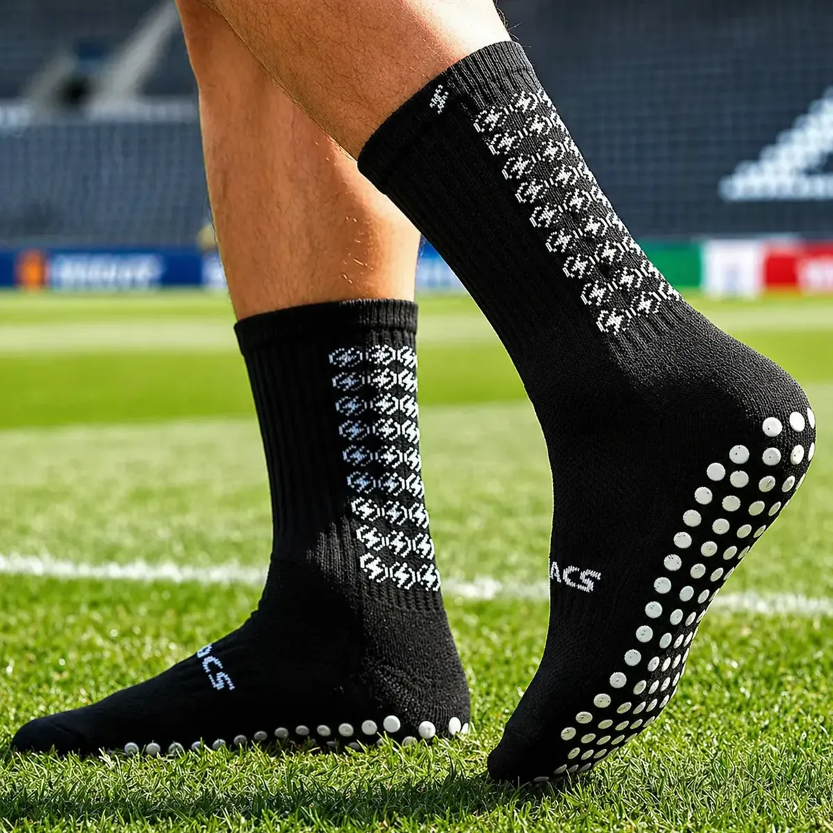 Meia Esportiva Futsocks Antiderrapante Futebol Cano Medio