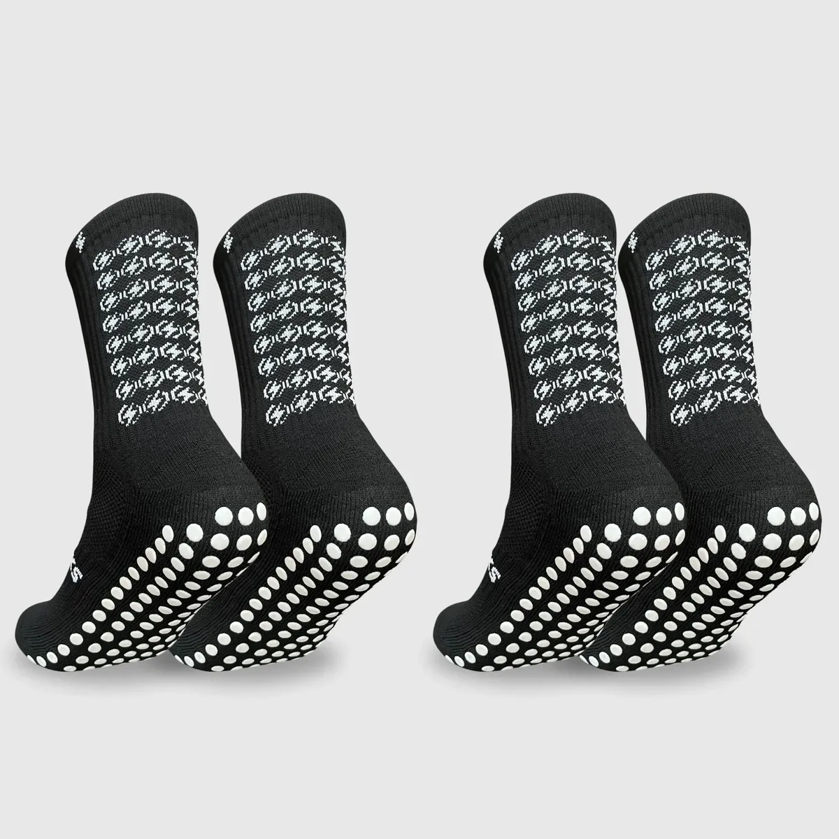 Kit 2 Meias Antiderrapante Futsocks Academia Corrida Futebol