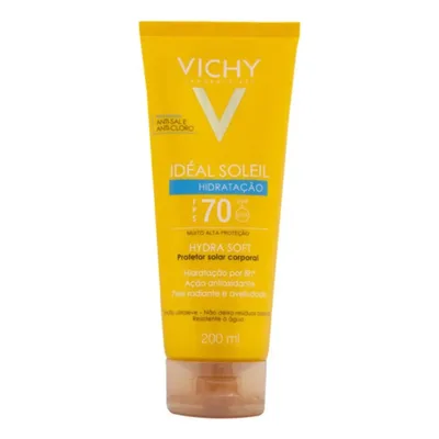 Protetor Solar Corporal FPS 70, com Proteção UVA/UVB e Hidratação 8h, Idéal Soleil Hydrasoft, Vichy, 200ml