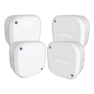 Kit 4 Caixas De Passagem P/ Cftv Câmera Vbox 1100 Intelbras Branco