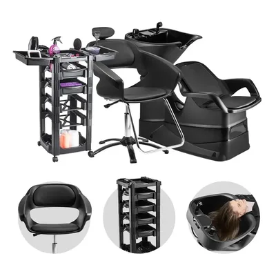 Kit Cadeira Primma + Lavatório Reclinável Dompel + Carrinho