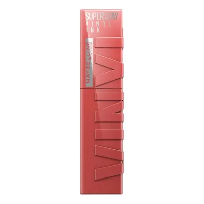 Batom Líquido, Longa Duração, Acabamento Vinil Espelhado e Efeito Gloss, Brilho Instantâneo, Conforto para os Lábios, Fórmula Vegana, Cor Peachy, SuperStay Vinyl Ink Maybelline NY 4,2ml