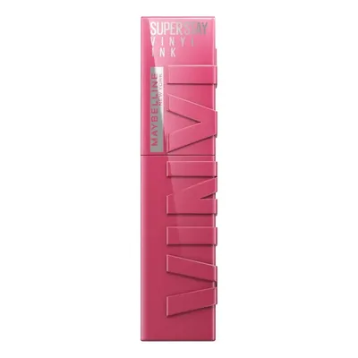Batom Líquido Longa Duração com Efeito Gloss, Brilho Instantâneo e Acabamento Espelhado, com Fórmula Vegana e Conforto para os Lábios, Cor Coy, Maybelline SuperStay Vinyl Ink, 4,2ml