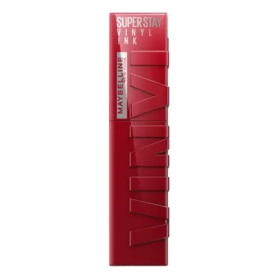 Batom Líquido, Longa Duração, Acabamento Vinil Espelhado e Efeito Gloss, Brilho Instantâneo, Conforto para os Lábios, Fórmula Vegana, Cor Lippy, SuperStay Vinyl Ink Maybelline NY 4,2ml