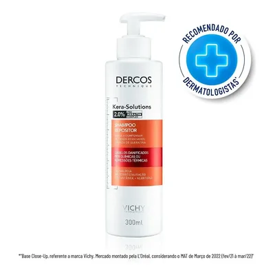 Shampoo Repositor Dercos Kera Solutions Pro Keratin Complex 300ml Vichy
