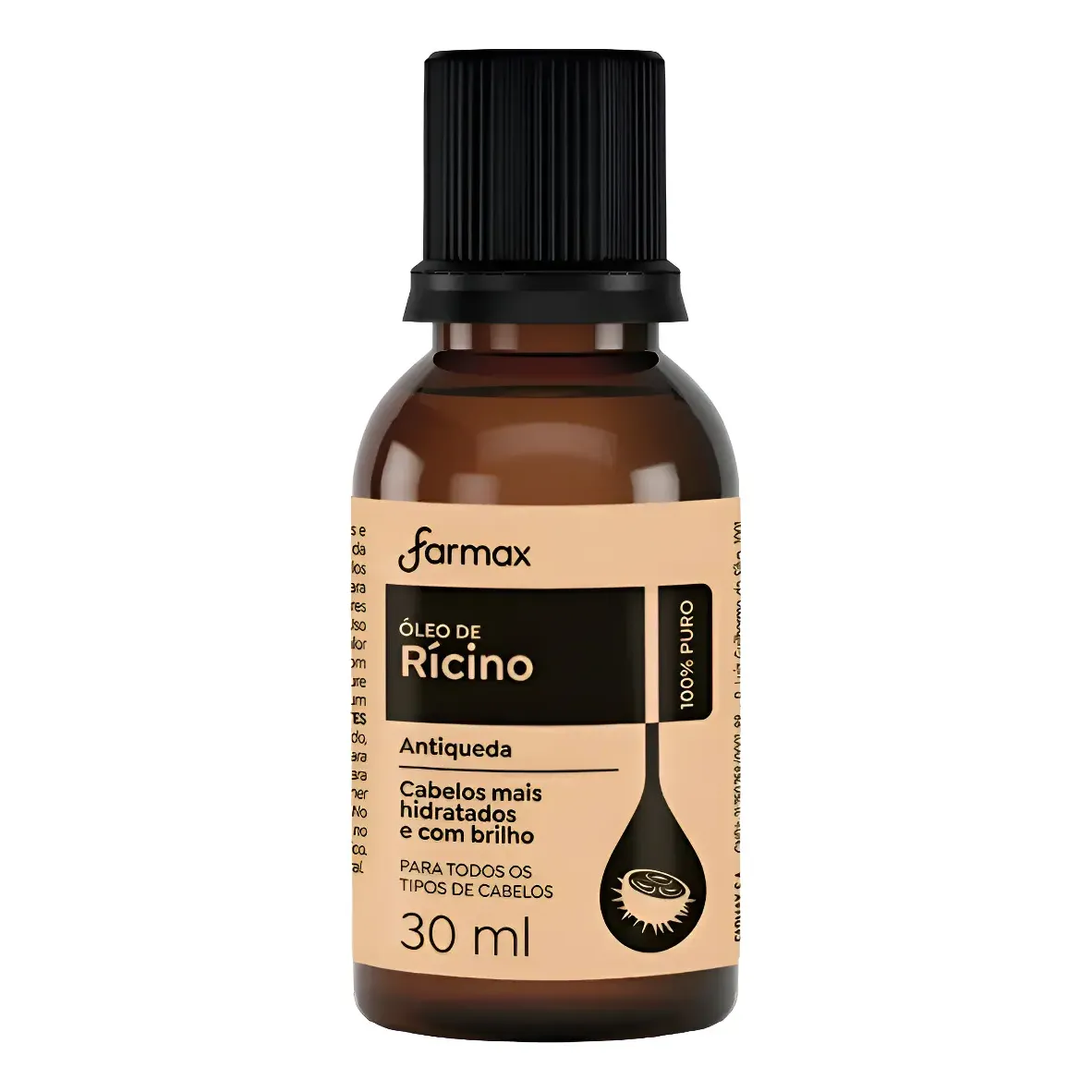 Óleo De Rícino Natural Auxilia No Crescimento 30ml Farmax