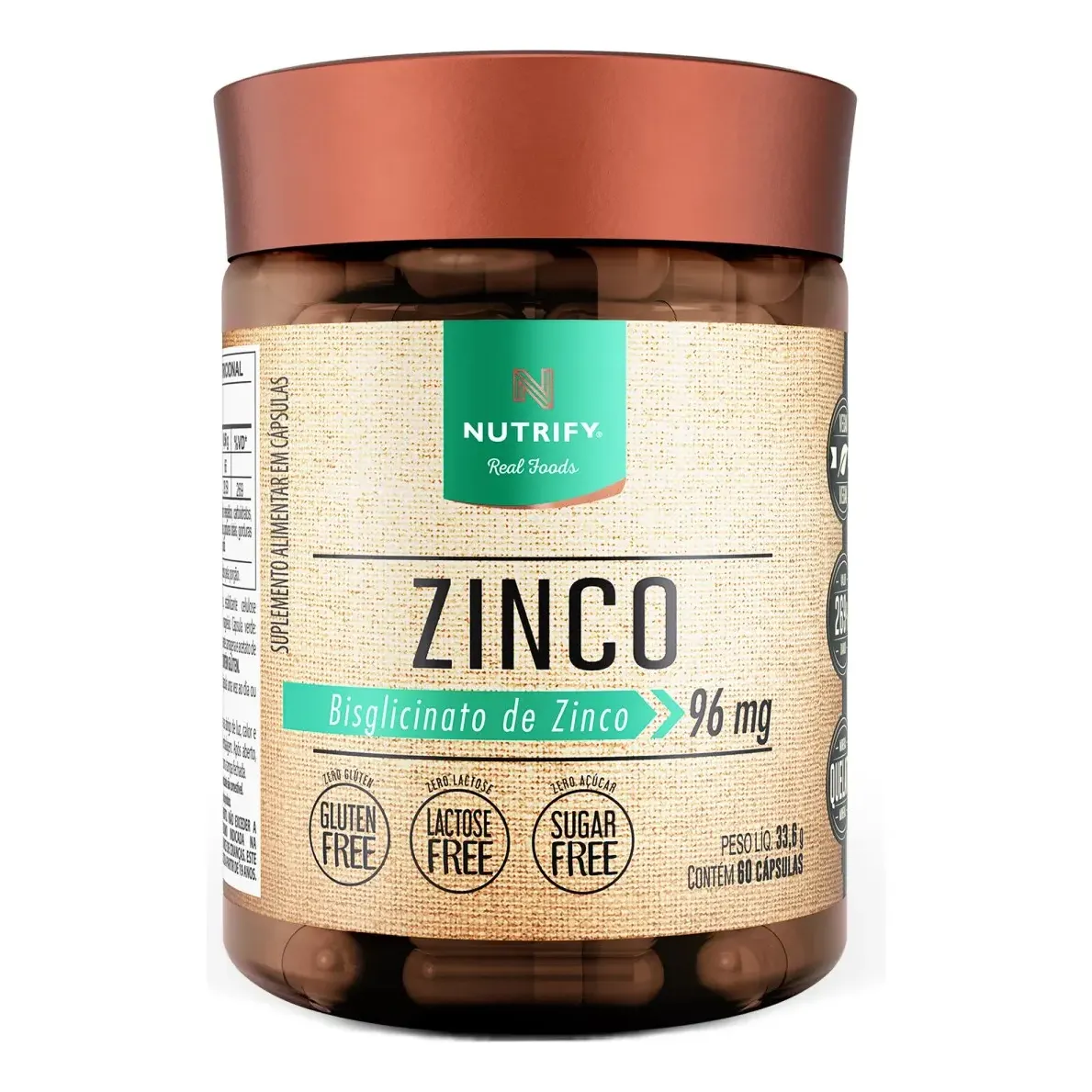 Zinco Nutrify 60 Cápsulas Neutro