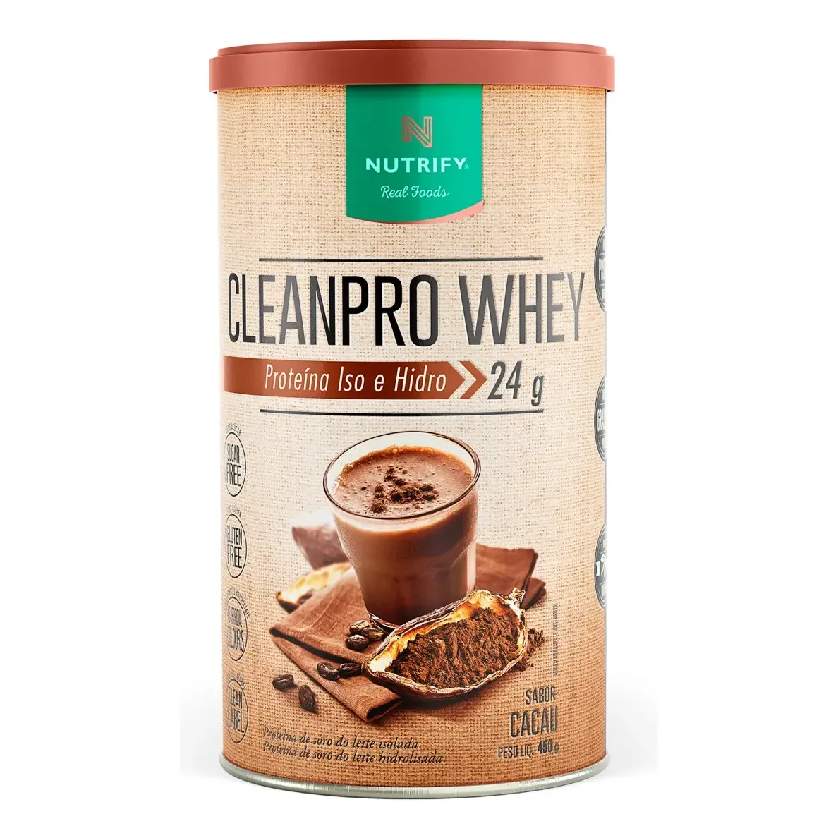 Proteína Cleanpro Whey Nutrify Cacau 450g Pote