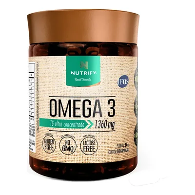 Suplemento Ômega 3 Tg Ultra Concentrado 60 Cápsulas - Nutrify Sabor Neutro