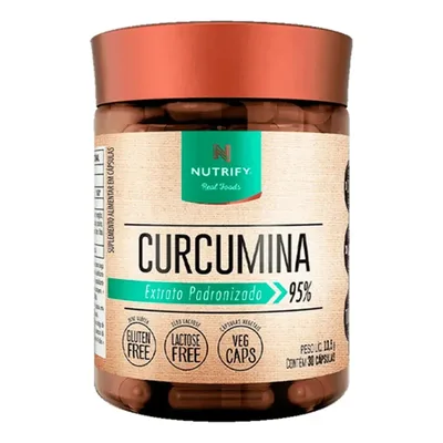 Nutrify - Curcumina 30 Cápsulas - Suplemento com Cúrcuma - Antioxidante e Benéfico para Saúde Articular