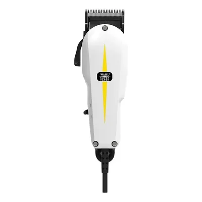 Wahl Maquina de Corta Cabelo Super Taper Profissional Para Barbeiros Com Fio 110v Motor V5000 Lâmina Cromada Standard 8 Pentes de Altura