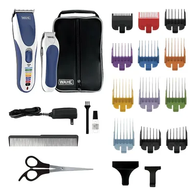 Combo Maquina de Cortar Cabelo e Maquina de Acabamento Wahl Color Pro Sem Fio Bivolt