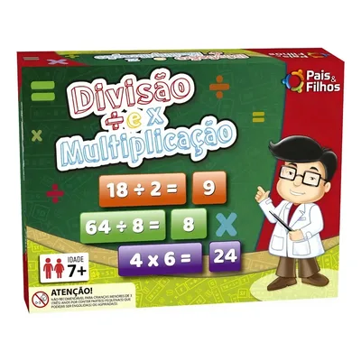 Jogo de Tabuleiro Brinquedo Divisão e Multiplicação Pais & Filhos Educativo