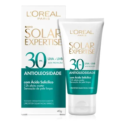 Protetor Solar Facial L'Oréal Paris Antioleosidade FPS30 40G