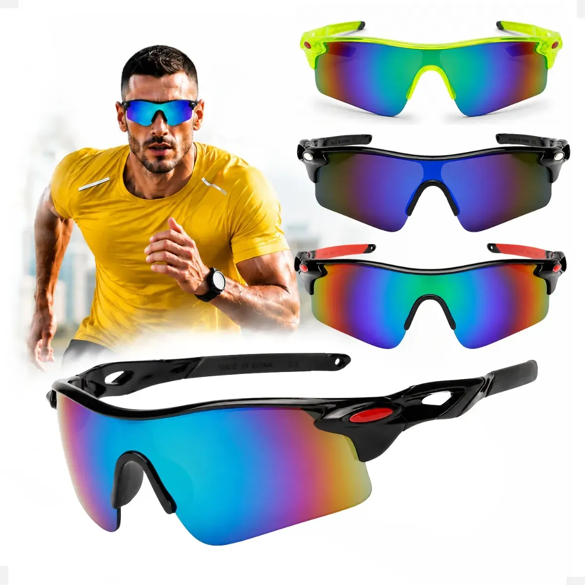 Óculos Corrida Ciclismo Esportivo Pesca Proteção Uv 400