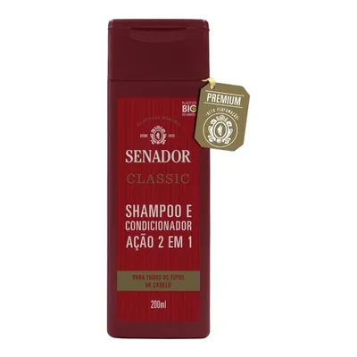 Shampoo E Condicionador 2 Em 1 Senador Classic 200ml