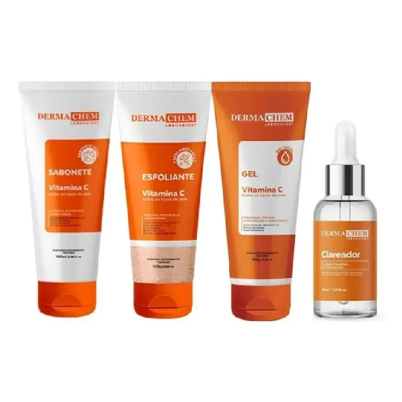Kit Vitamina C Dermachem Rotina Facial Completa Anti-idade