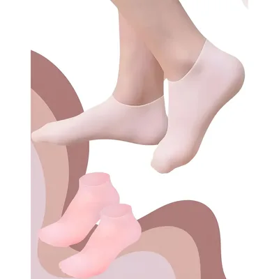 Meias De Hidratacao Silicone Gel Pes Anti-rachaduras Par