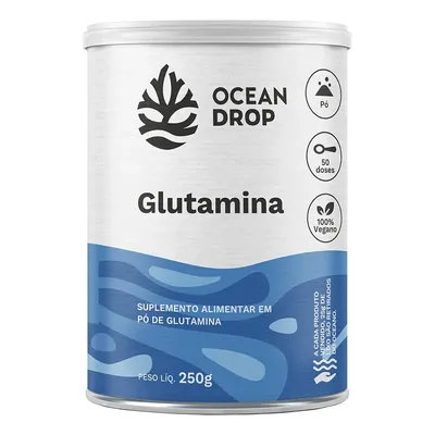 Glutamina Em Pó (250g) Ocean Drop Sabor Sem sabor