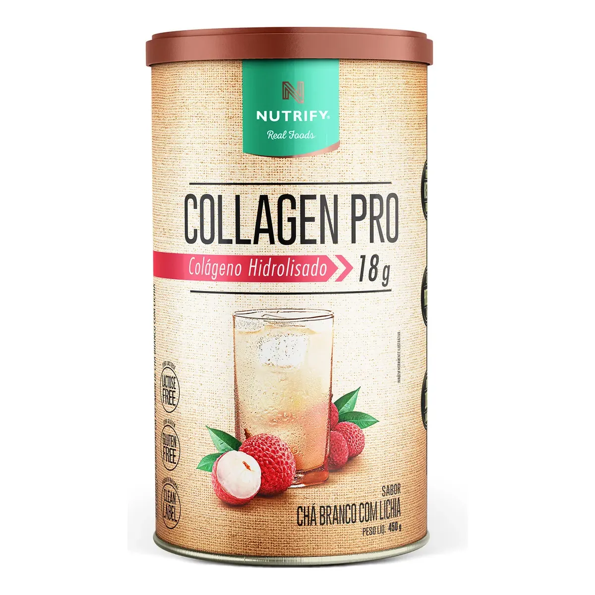 Collagen Pro Body Balance Chá Branco com Lichia - Nutrify 450g