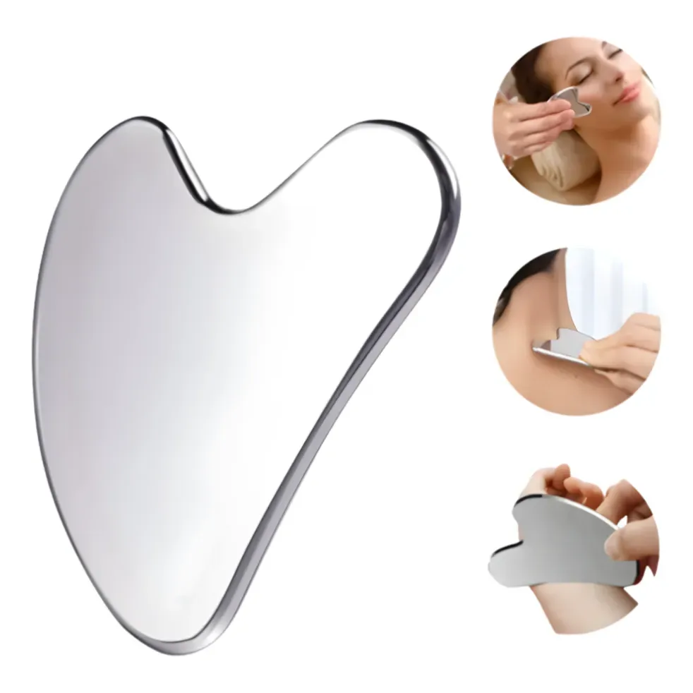 Guacha Inox Massagem Facial Drenagem Skincare Anti Idade